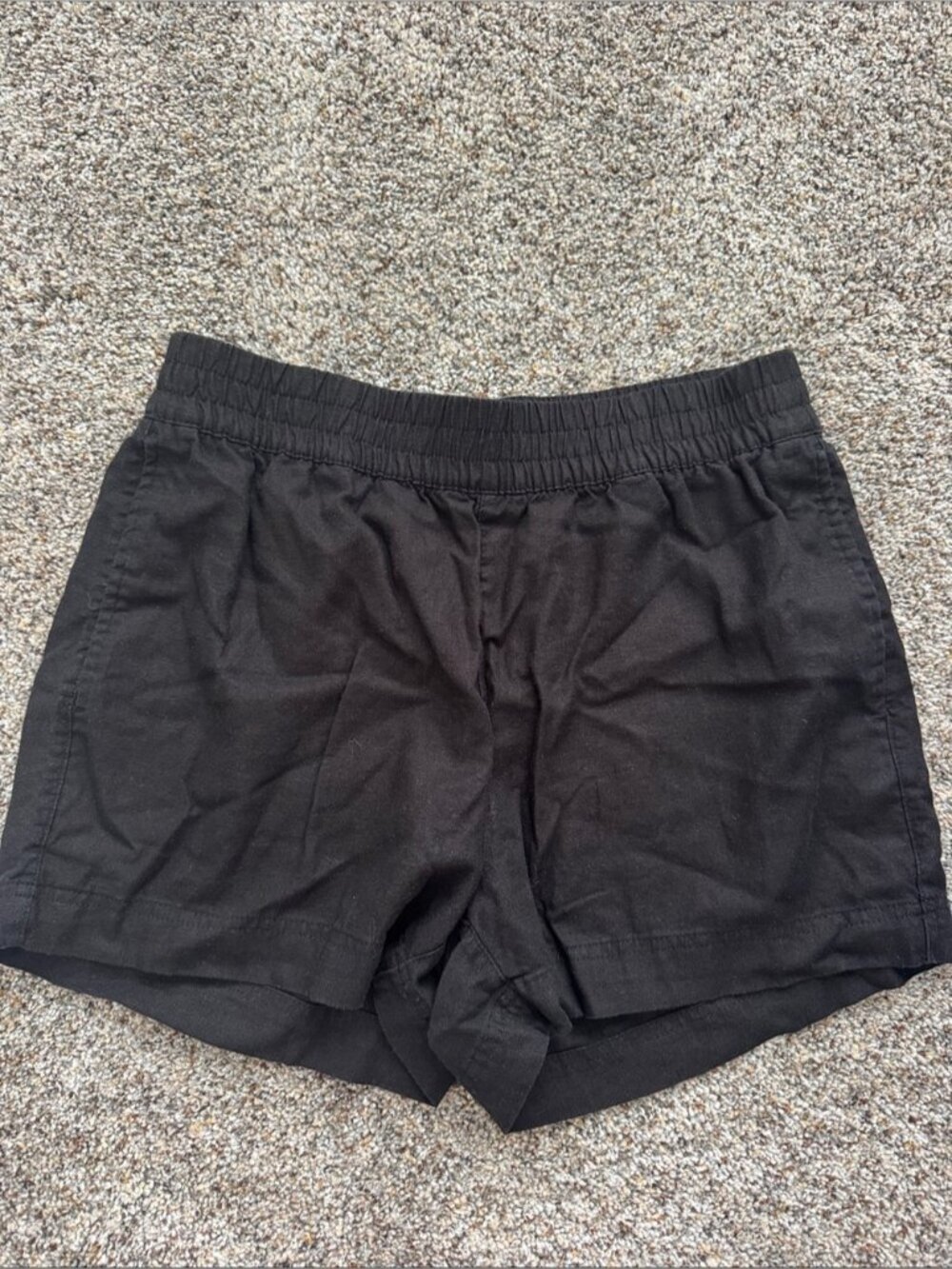 Elastic-Waist Linen Shorts